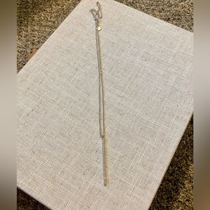 Rhinestone Bar Long Necklace